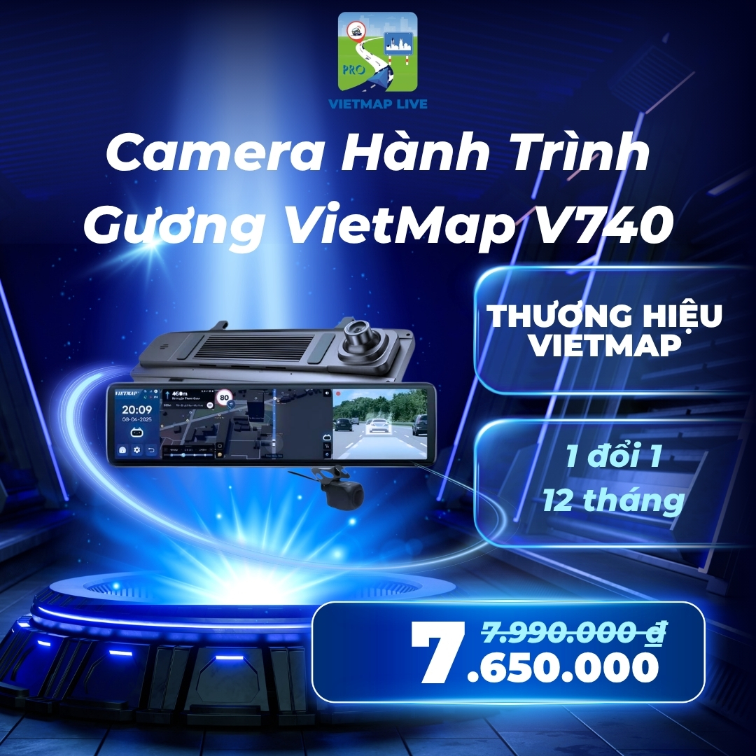 Camera Hành Trình Gương VietMap V740