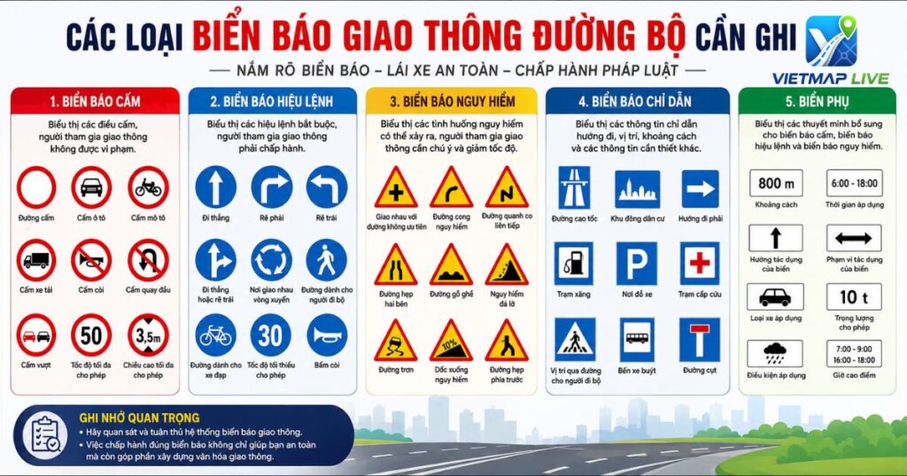 Các loại biển báo giao thông đường bộ