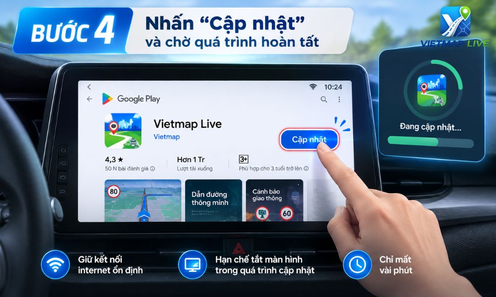 cách cập nhật phần mềm Vietmap