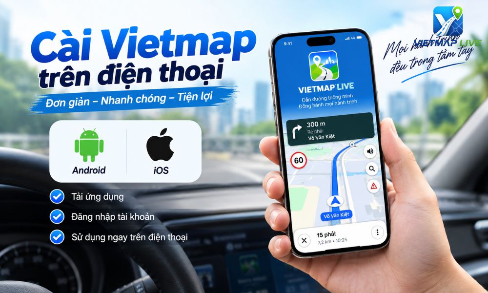 cài phần mềm Vietmap cho ô tô