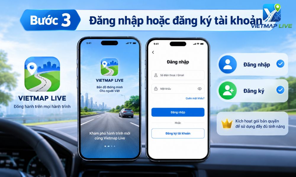 cài phần mềm Vietmap cho ô tô
