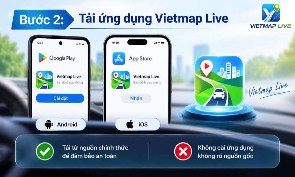 cài phần mềm Vietmap cho ô tô