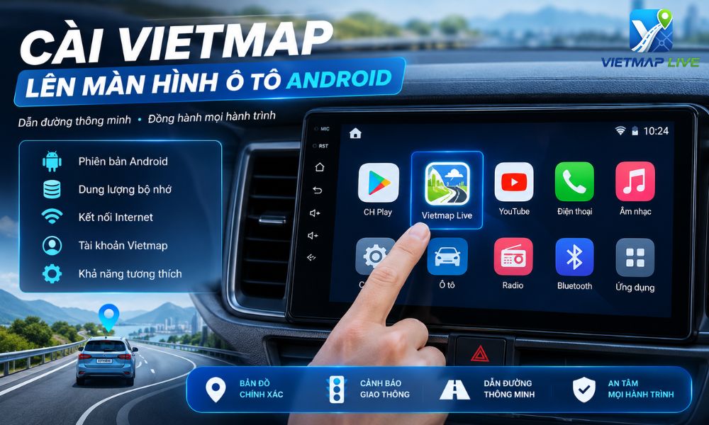 cài phần mềm Vietmap cho ô tô