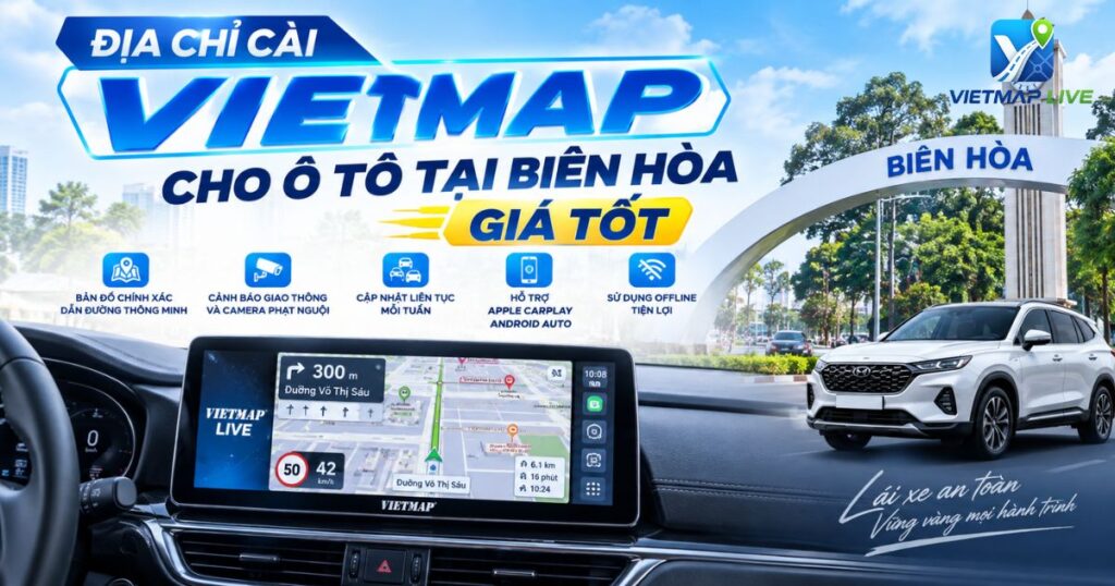 cài Vietmap cho ô tô tại Biên Hòa
