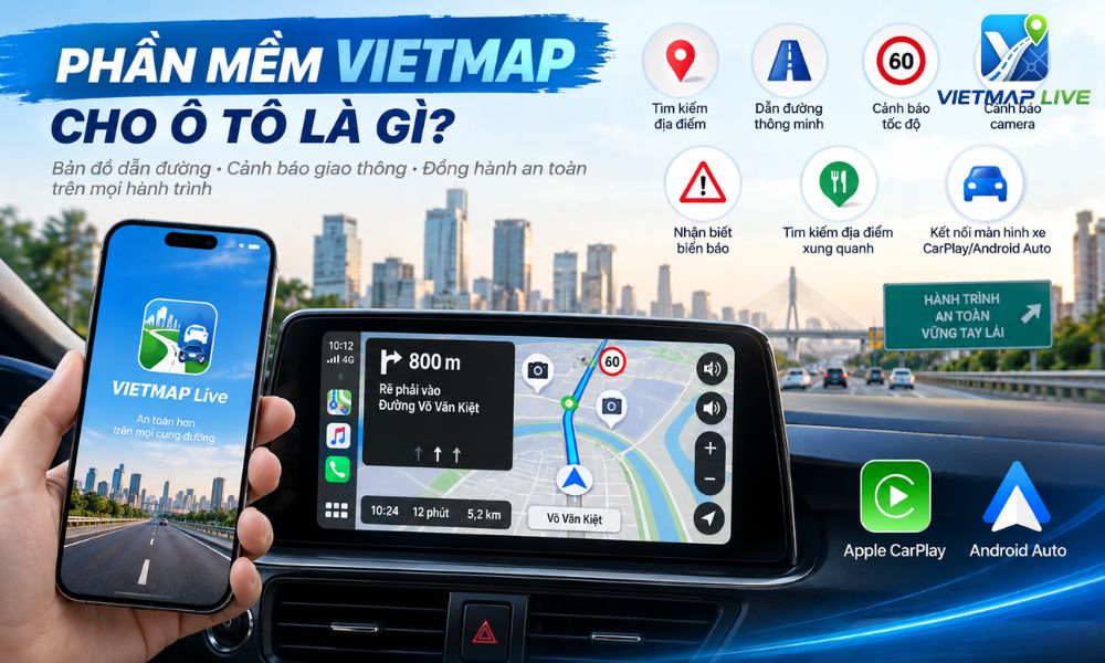 Mua phần mềm Vietmap cho ô tô