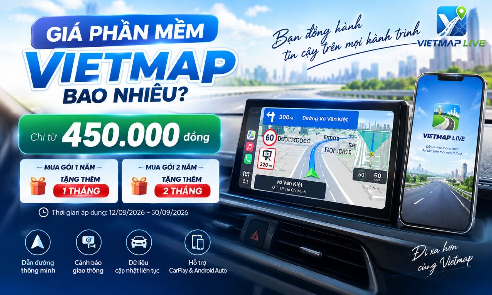 Mua phần mềm Vietmap cho ô tô