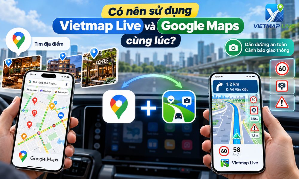 So sánh Vietmap Live và Google Maps So sánh Vietmap Live và Google Maps