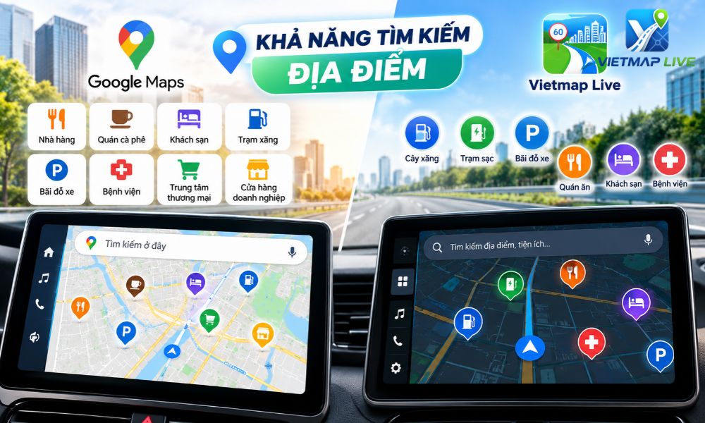 So sánh Vietmap Live và Google Maps So sánh Vietmap Live và Google Maps