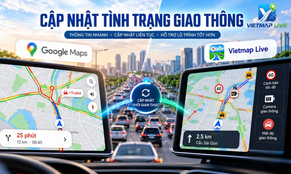 So sánh Vietmap Live và Google Maps So sánh Vietmap Live và Google Maps
