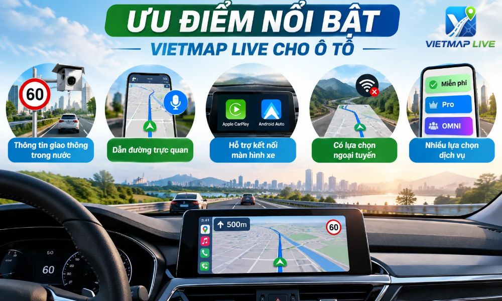 Vietmap Live cho ô tô Vietmap Live cho ô tô